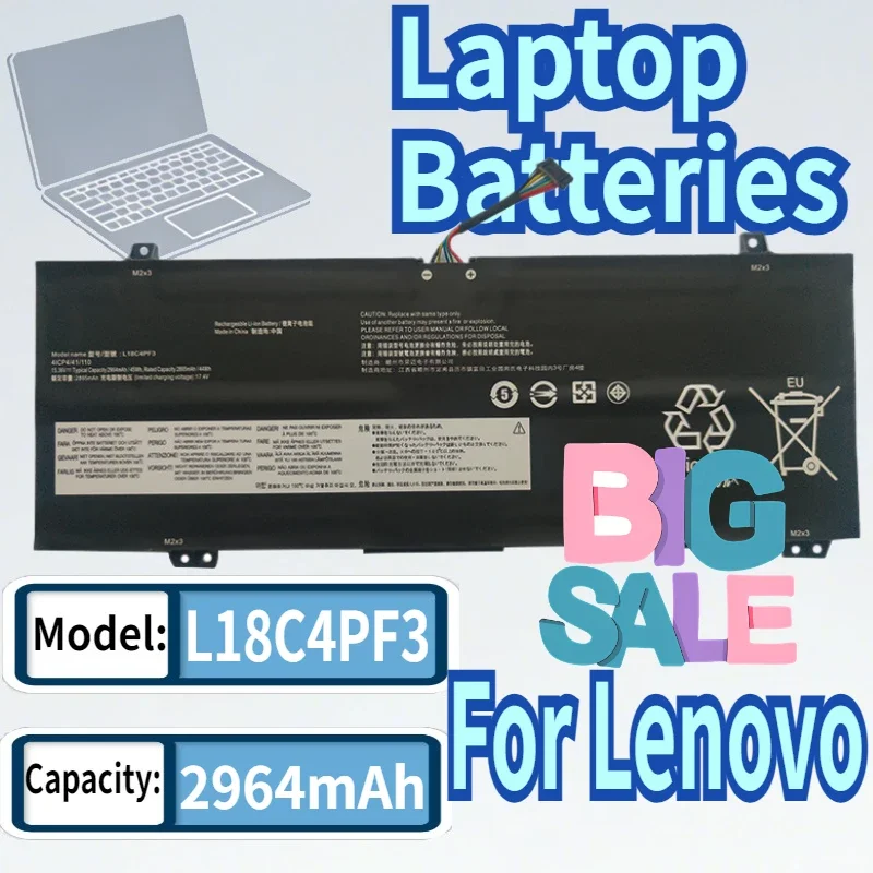 SWZY SWZY 15.36V L18C4PF3 Laptop Battery For Lenovo Xiaoxin Air14 2019 K3-IWL IdeaPad S540-14IWL C340-14API L18M4PF3 L18C4PF4 L1