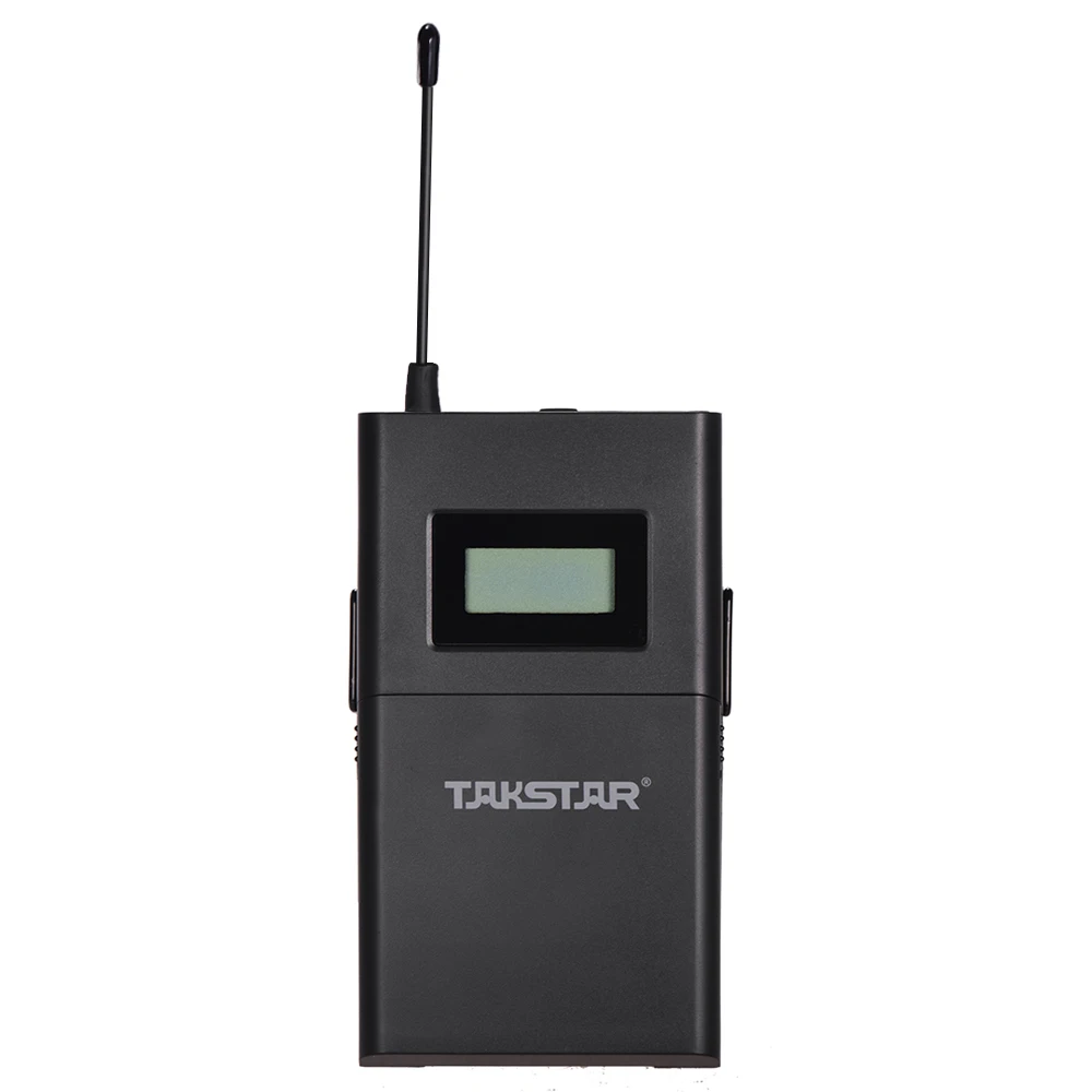 TAKSTAR WPM-200R UHF Wireless Audio System Receiver LCD Display 6 Selectable Channels 50m Transmission Distance w/Headphones