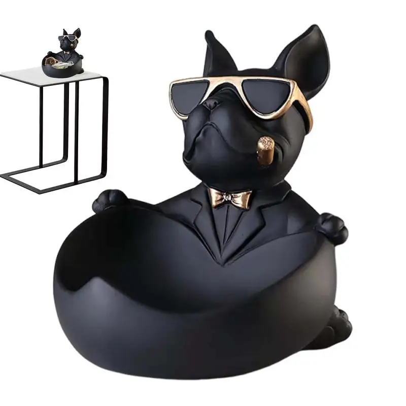 French Bulldog Bowl Holder Modern Bulldog Storage Key Holder Key Bowl For Entryway Table Modern Home Decor Animal Sculpture For