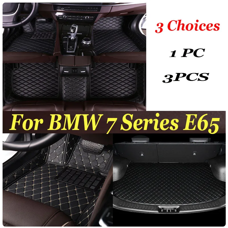 

Car Floor Mats For BMW 7 Series E65 2001~2008 Anti-dirt Leather Mat Carpets Rugs Protective Pad Car Accessories Interior Parts