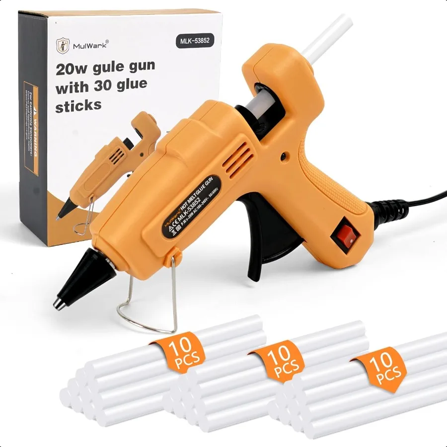 

Hot Glue Gun and Sticks Set HighTemp Mini Glue Gun with 30 Glue Sticks Perfect for DIY Crafts Repairs Home Office School Projec