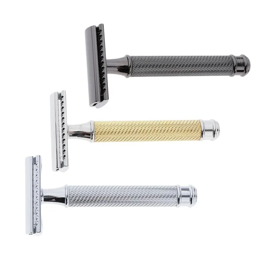 Bamboo Handle Double Edge Safety Razor Smooth Shaver Manual Face Cleaning Tool for Men Grooming