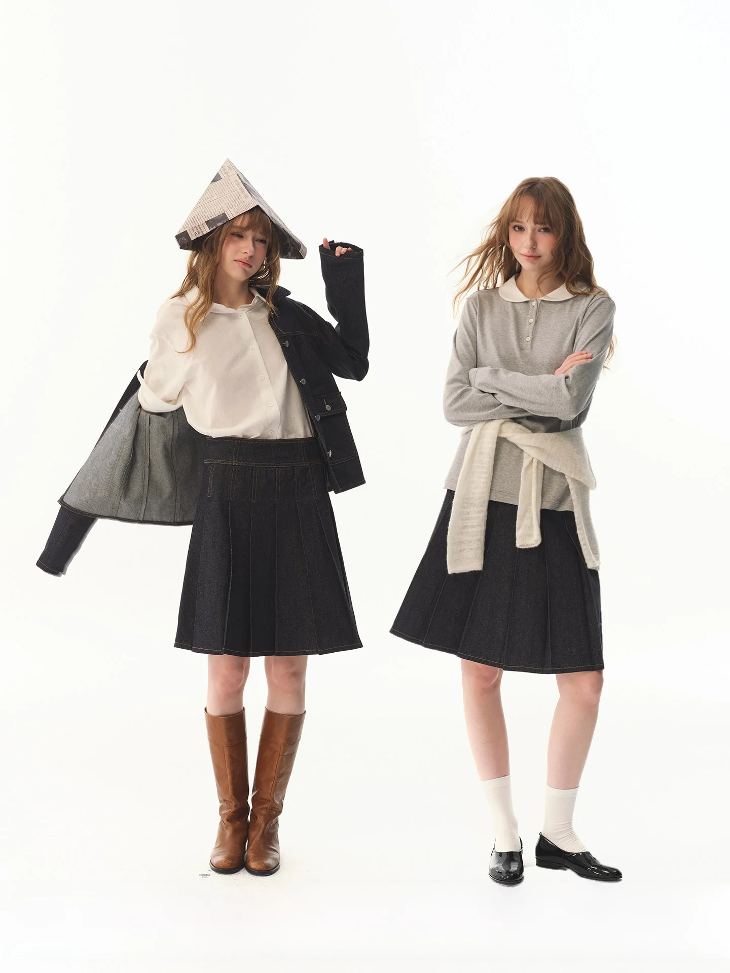 

Юбка миди UNRETRO в стиле ретро с высокой талией, женская, из хлопкового денима, свободного кроя, винтажная, в школьном стиле, маленький размер, универсальная