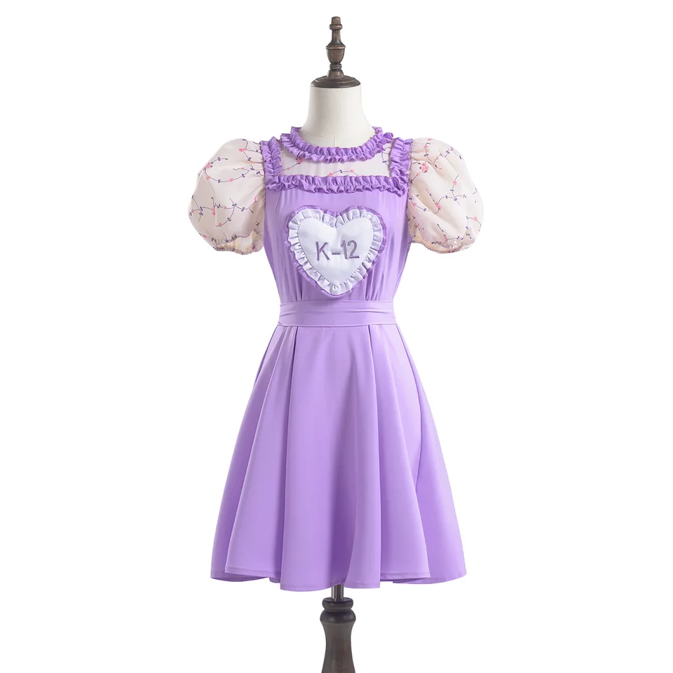 melanie martinez k-12 purple dress K 12 Cry Baby Pink Dress High School Sweethearts Dress K-12 Women Melanie  Martinez K-12 Dress Halloween Costume