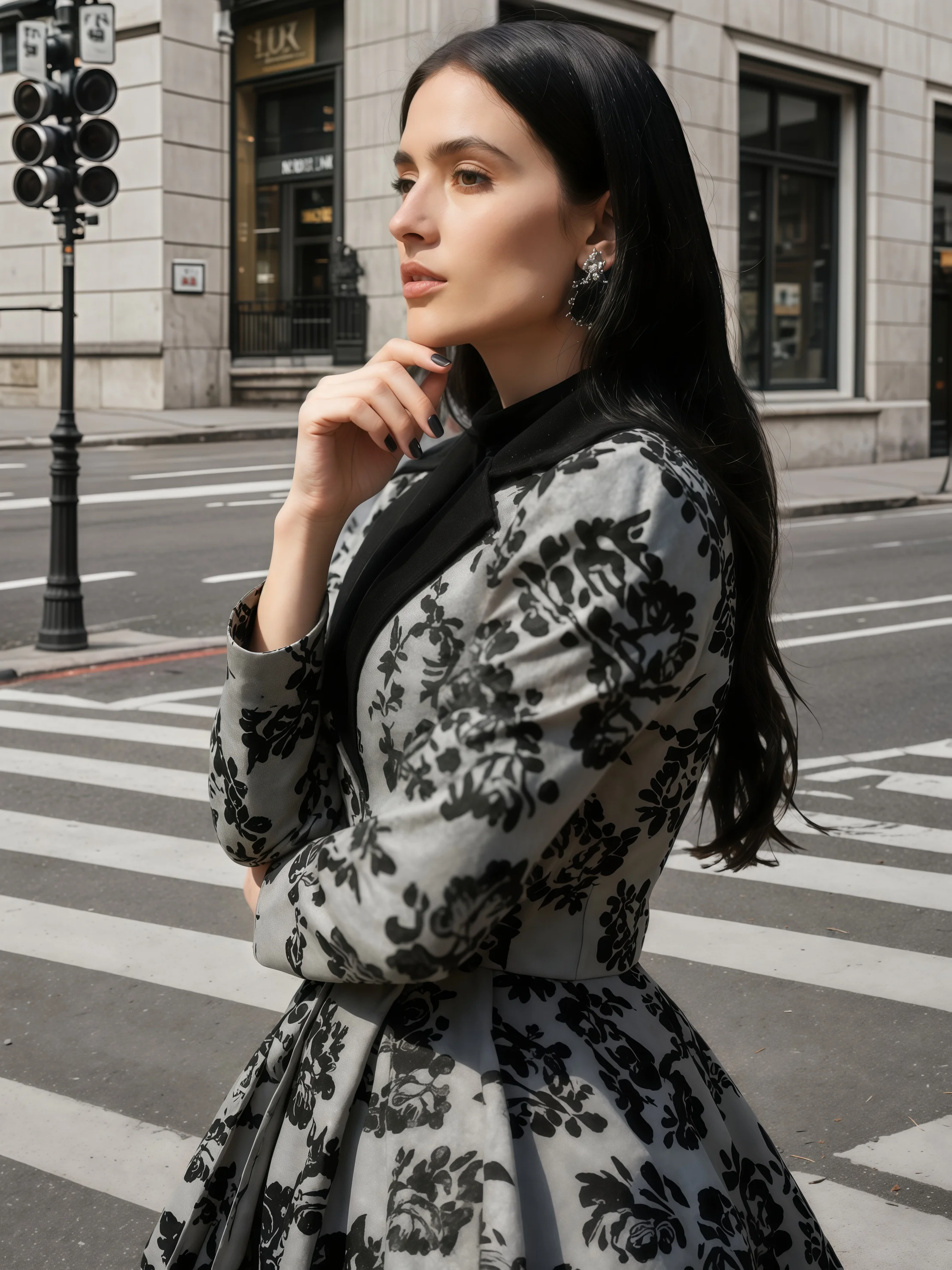 Veste patchwork en dentelle pour femmes, coupe-vent long rétro grande taille pour femmes, style de rue décontracté, automne et hiver, nouvelle collection 2025