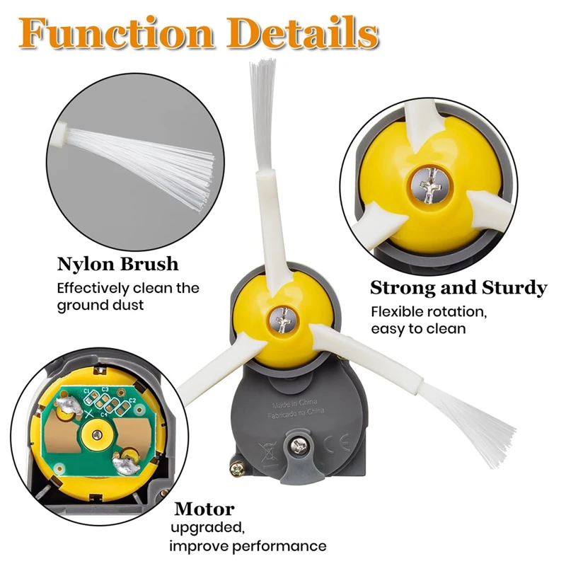 مجموعة مكنسة كهربائية للفرشاة الجانبية ، بديلة متوافقة مع Irobot Roomba ، ، من من من من من من شبان المكنسة الكهربائية ، من من شبان أي روبوت ، ومن شبان ، من شبان أي تي ، و I7 ، و E6 ، و E5