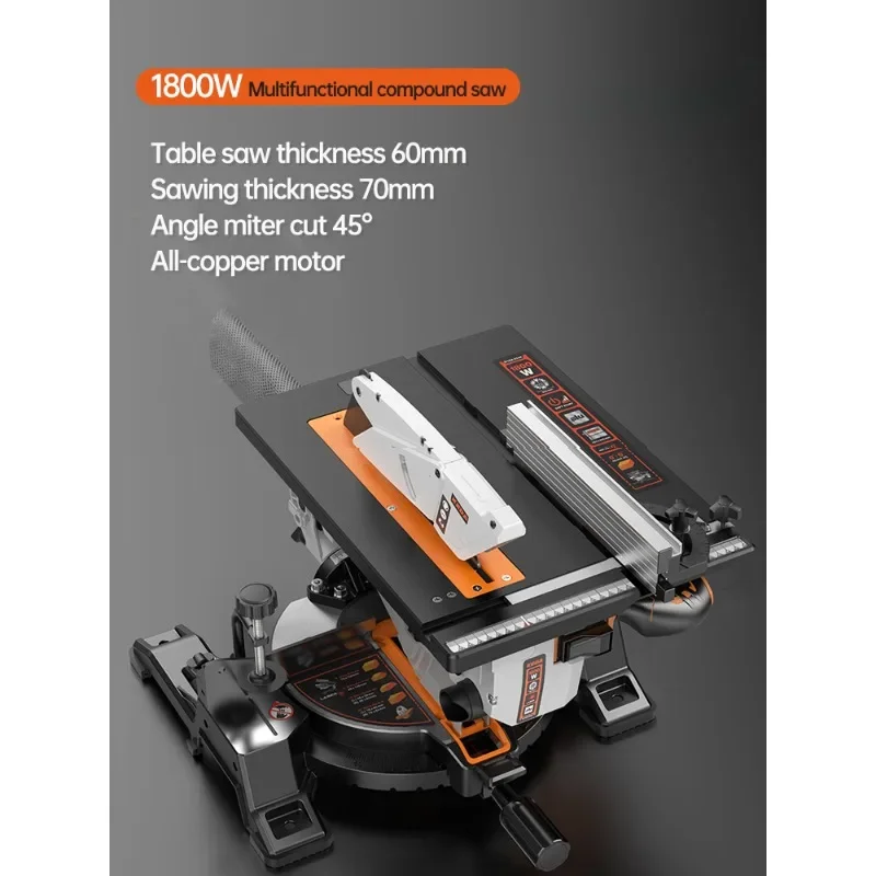 10-inch Woodworking Saw Dual-purpose All-in-one 45-degree Multi-functional Cutting Machine