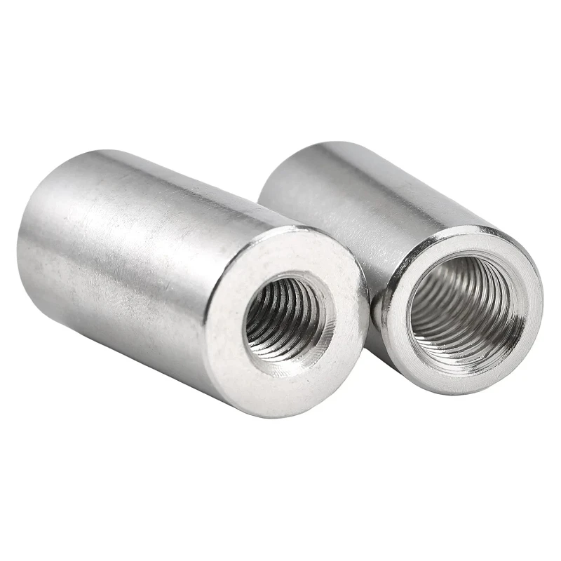 M10 M12 M14 M16 M20 304 Stainless Steel Extend Long Lengthen Round Coupling Nut Sleeve Tubular Nuts Joint Sleeve Nuts image 4