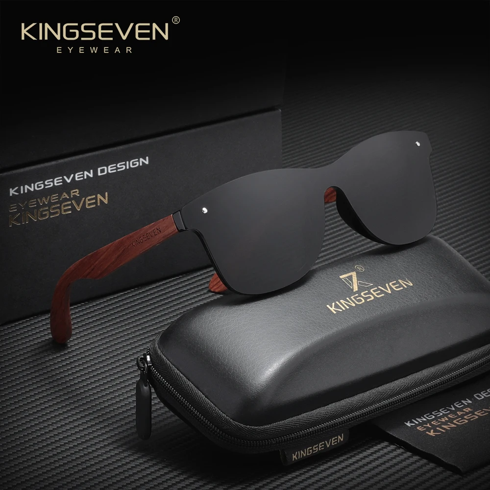 

KINGSEVEN брендовые деревянные солнцезащитные очки, поляризационные UV400, высококачественные защитные очки для мужчин и женщин, очки для путешествий