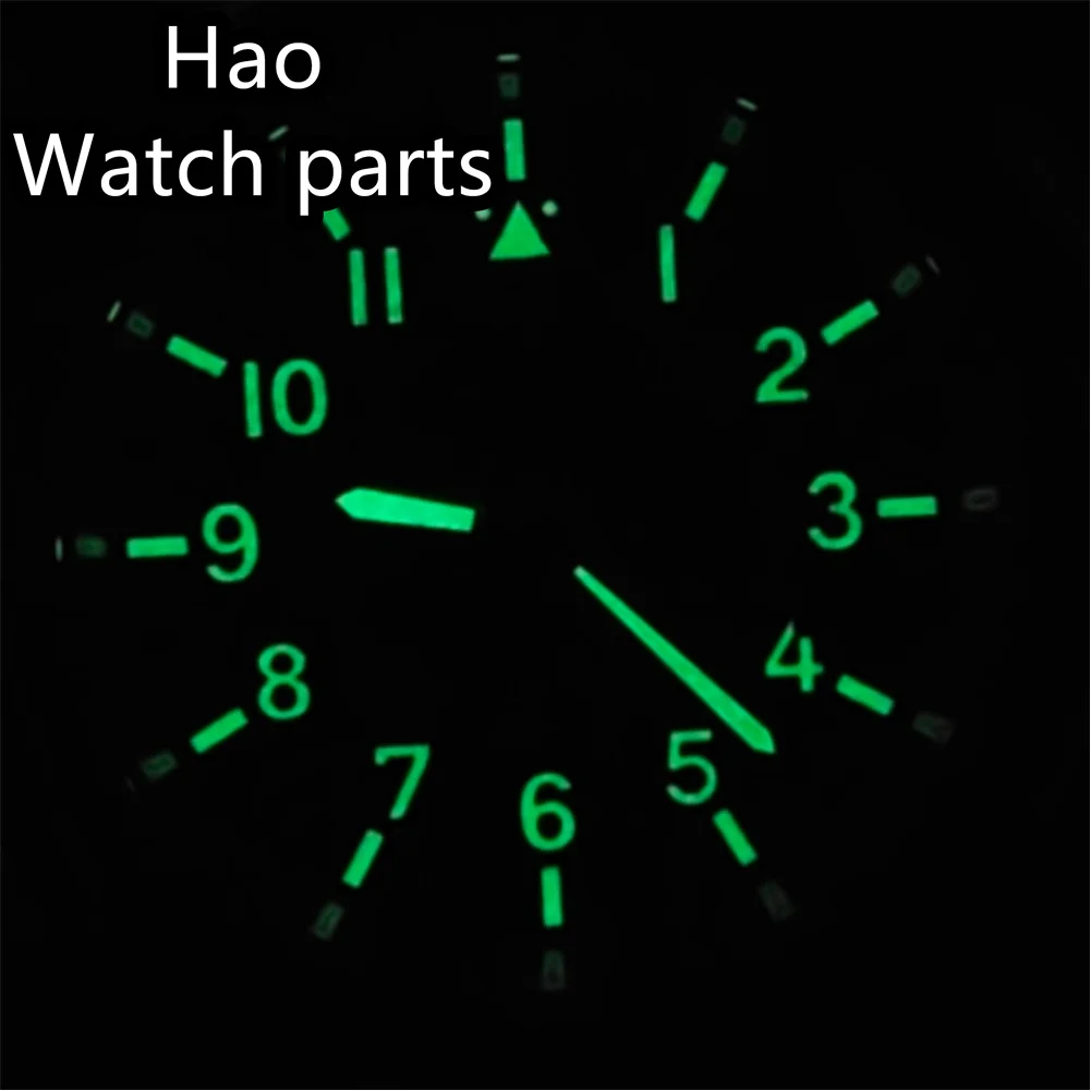 BLIGER 36 مللي متر/39 مللي متر الطيار ساعة ميكانيكية للرجال قبة الياقوت الزجاج الأخضر مضيئة NH35A الحركة التلقائية شريط مطاطي