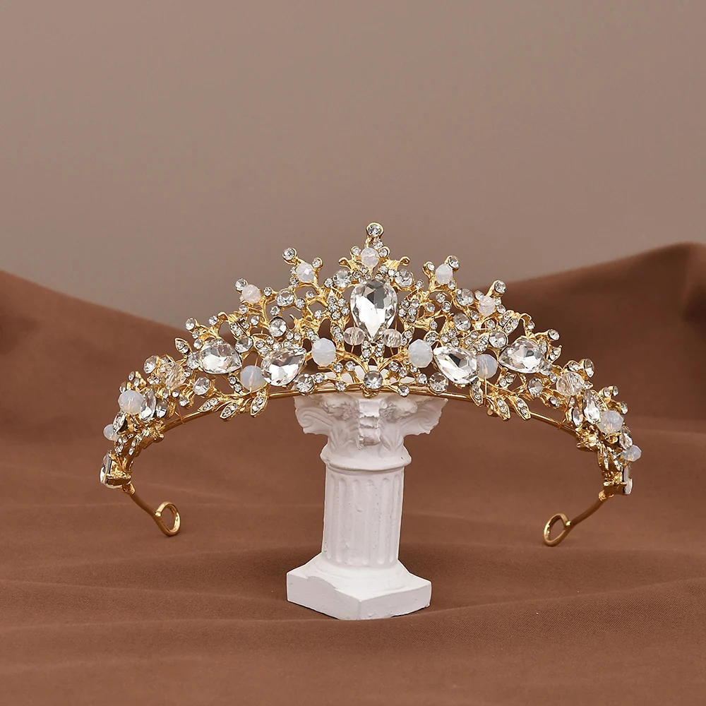 Crystal Crown For Girl Princess Rhinestone Tiara Headband Bridal Wedding Party Birthday Prom Children Hair JewelryAccessories