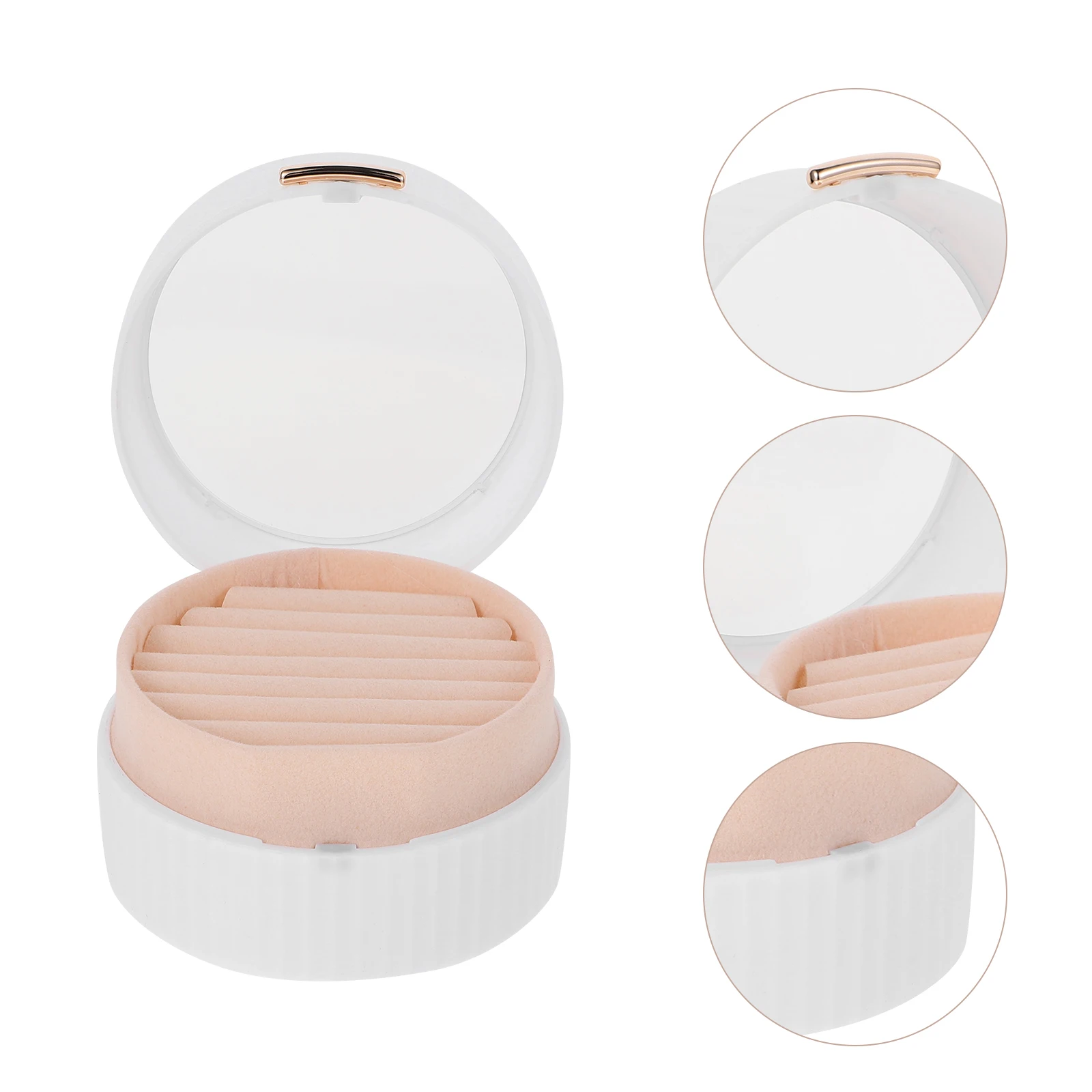 

Jewelry Storage Box Large Capacity Transparent Top Organizer Women'S Jewelry Holder Portable Earrings Necklace Rings Container