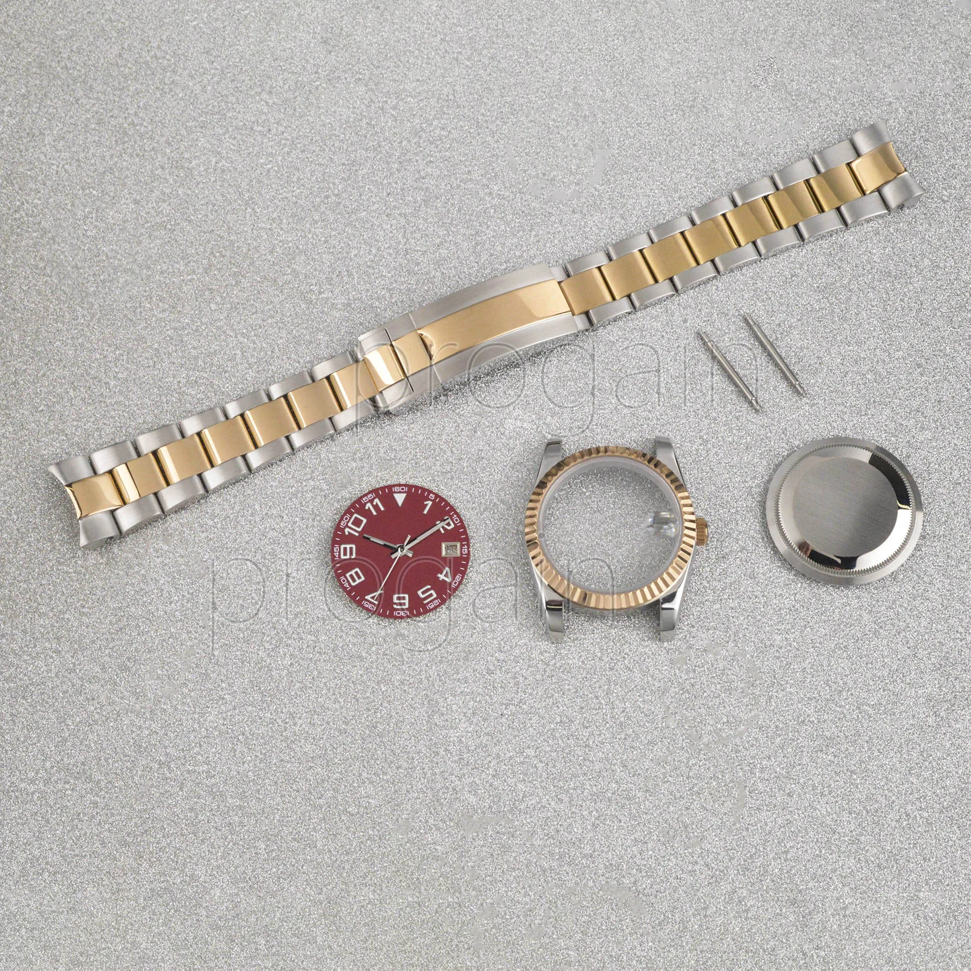 Rose Gold Silver 36mm 39mm Watch Cases Strap Stainless Steel Parts For Oyster Datejust NH35 NH36 Automatic Movement 28.5mm Dial