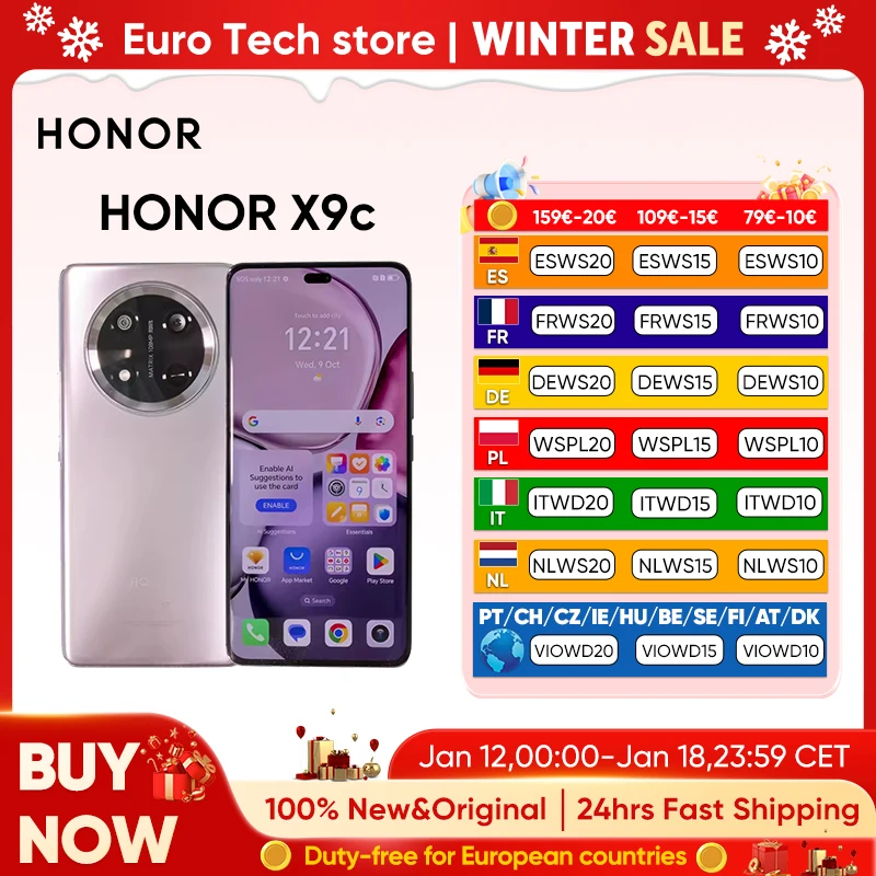 Globale Version HONOR X9c 5G 6,78 Zoll 120Hz Curved Display 108MP Dreifach-Kamera 6600mAh Akku Android 14 Dual-SIM 100% Neu Original