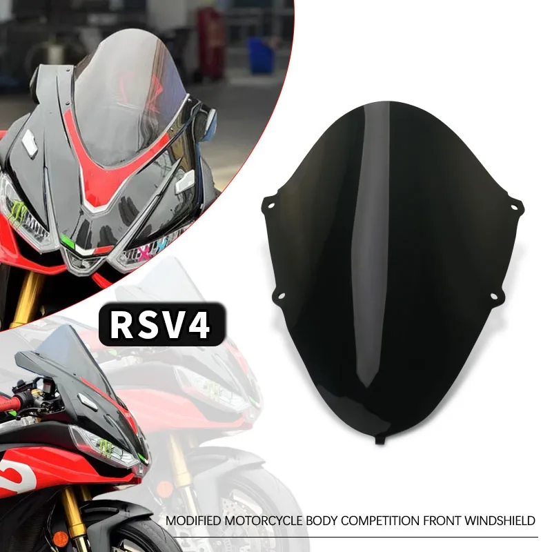 

Motorcycle Windshield Fit RS V4 Windscreen Wind Spoiler Cover Fairing Heighten Enlarge Windscreen Protector For RSV4