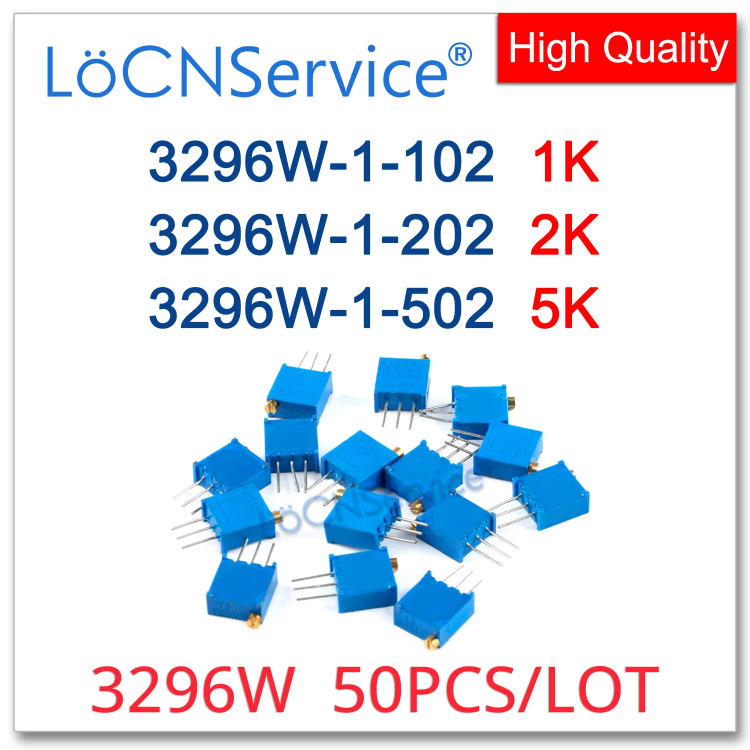 3296 واط 50 قطعة 1 كيلو 2 كيلو 5 كيلو التشذيب الجهد صنع في الصين جودة عالية 3296 واط-1-102 3296 واط-1-202 3296 واط-1-502 102 202 502