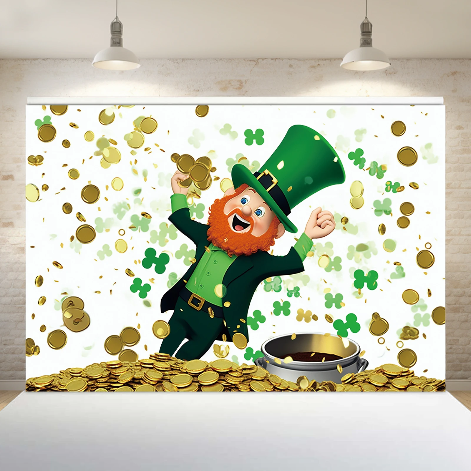 

1PCS 100x150cm St. Patrick'S Day(1) Theme Backdrop,Photography Background,Used To Gifts,Activities Or Other Party Decoration