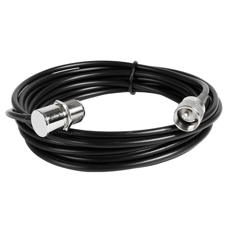 Cable de antena para Radios de coche, 5 metros, 50-3, PL-259 UHF macho a SO-239 hembra, alimentador Coaxial para Radios móviles KENWOOD ICOM ALINCO