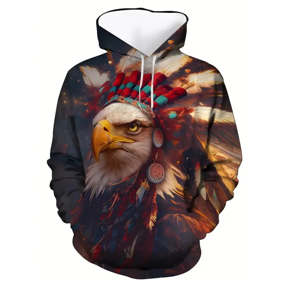 미국 국기 US 드림 엠블럼 후드티 남성 의류 3D 프린팅 미국 정신 후드티 여성 하라주쿠 패션 Y2K 풀오버 후드티 Y2K