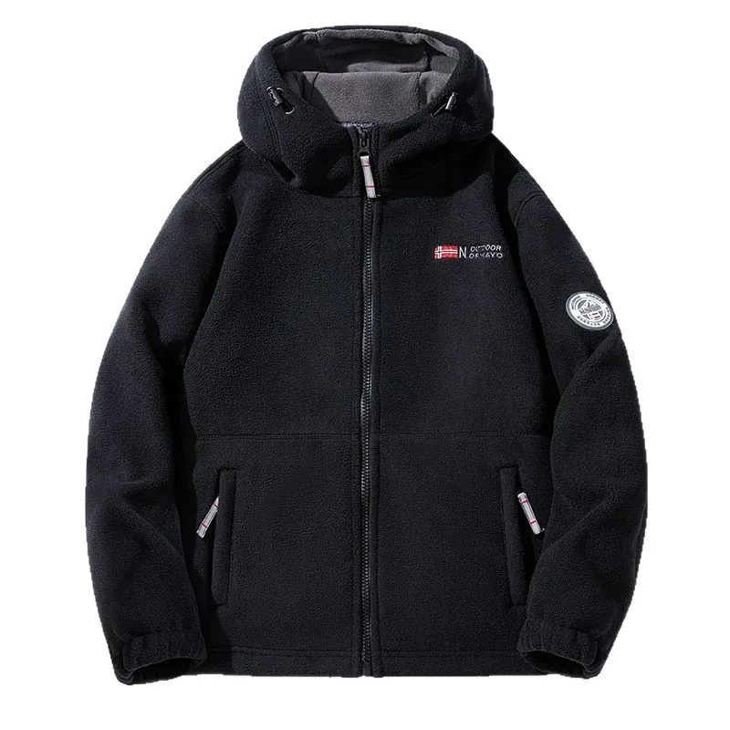 

Norwegian parka coat for 2026 autumn-winter, high-quality outdoor fleece pullover for men with hood, trendy
