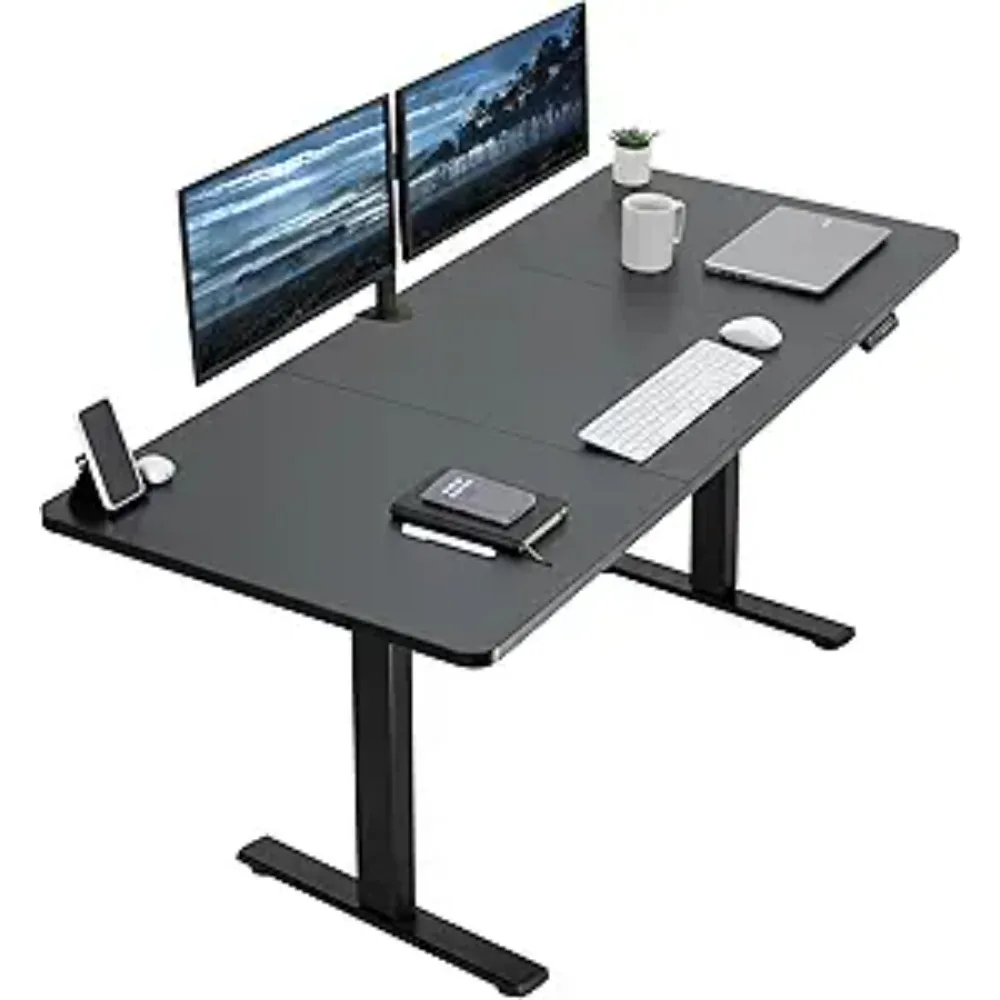 Computer Desk, Electric Standing Desks Workstation, Memory Controller Height Adjustment, Ideal for Home Work, Office Gaming Desk