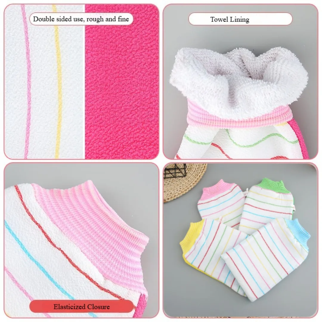 Guante de baño exfoliante para ducha, guante de masaje para Spa, eliminador de piel muerta, paño de limpieza para el baño, 1 ud.