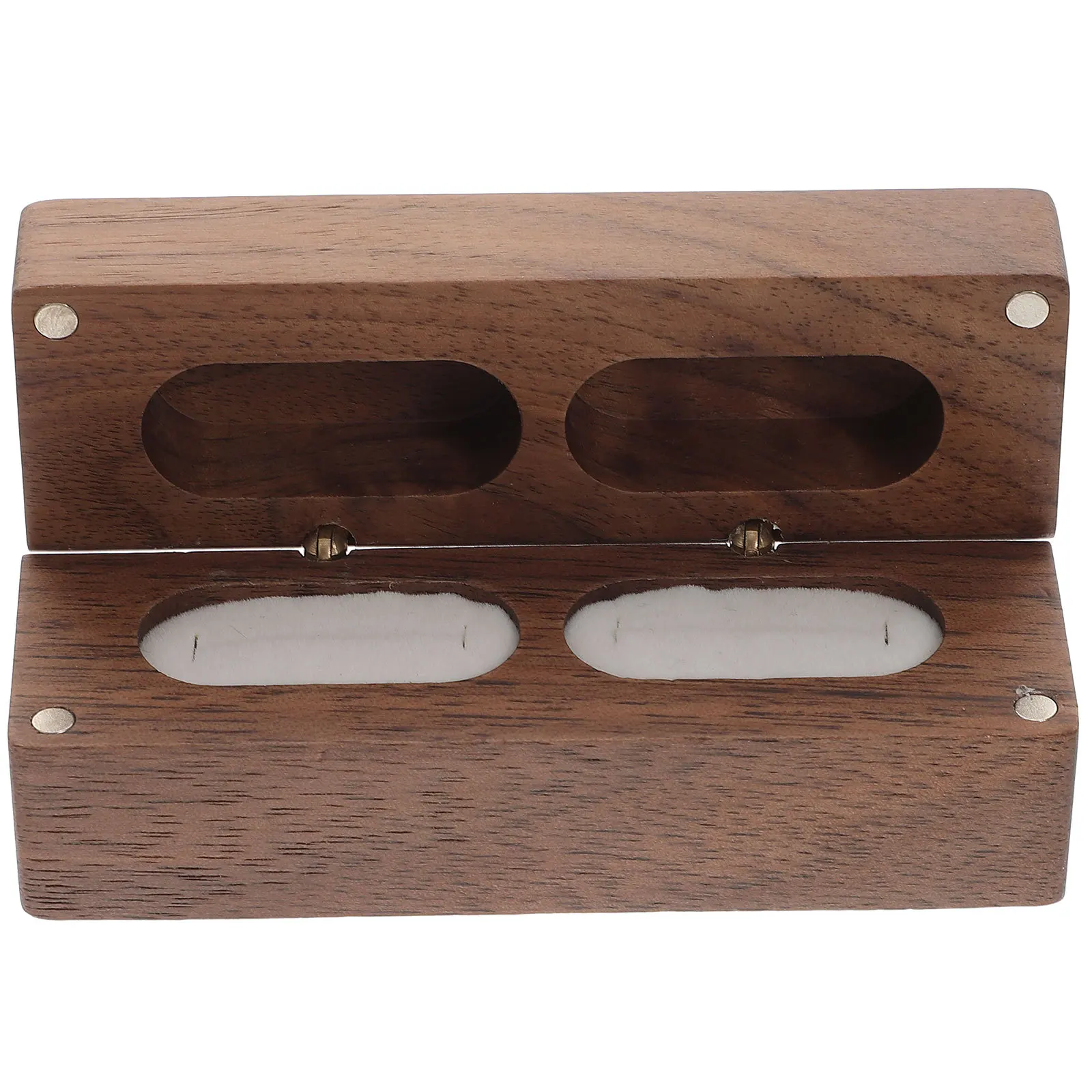 Wooden Wedding Ring Box Compact Lightweight Design Elegant Ring Case for Wedding Proposal Engagement Jewelry Gift