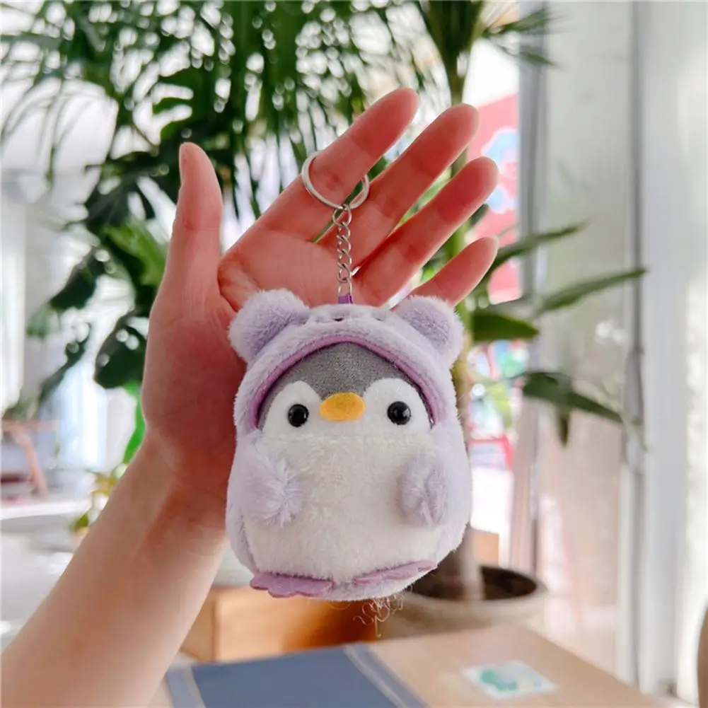 Penguin Doll Pendant Plush Stuff Toy Cartoon Animal Keychain School Bag Shoulder Bag Decoration Pendant Keyring Key Holder
