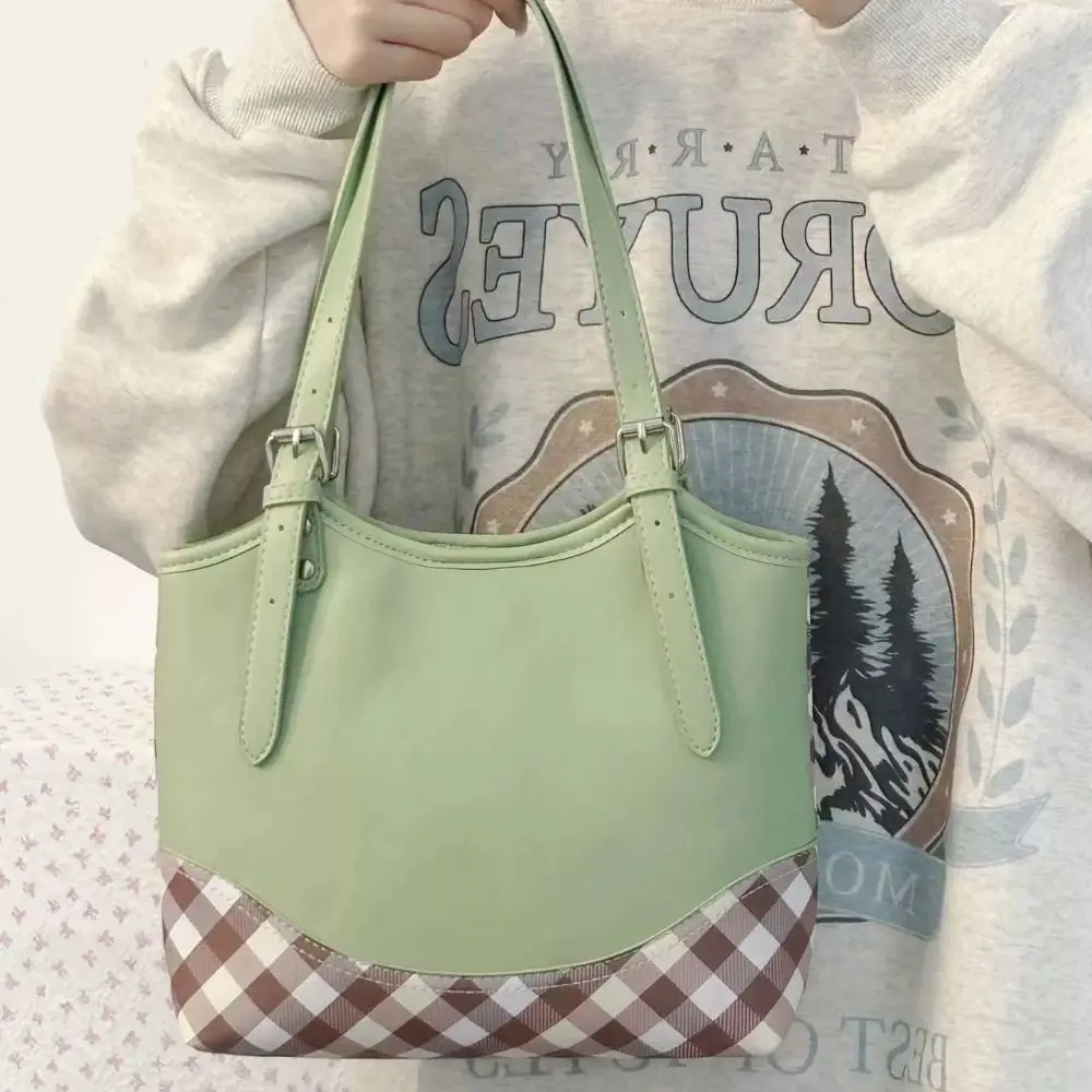

Fashion Wave Point Underarm Shoudler Bags PU High-capacity Satchel Hobo Bag Soft Tote Purses for Women