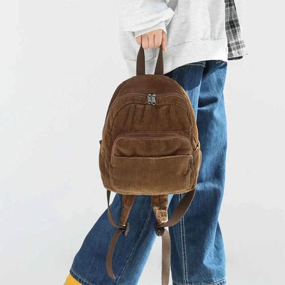 Personalized Embroidered Corduroy Kids Backpack with Name Back to School Toddler College Bag Kid Name Backpack School Bag