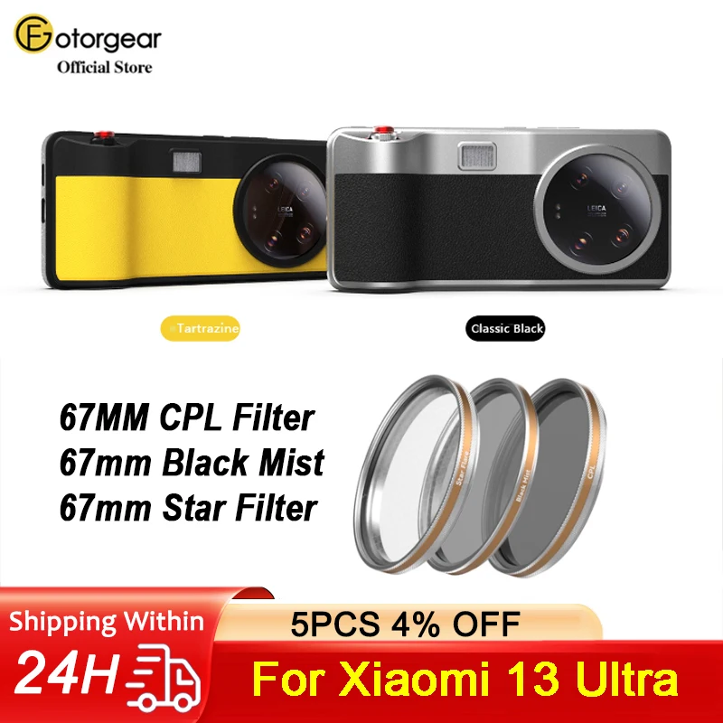 Fotorgear For Xiaomi 13Ultra Phone Case 67mm Star Flare/Black Mist/CPL Filter Integrated photography Leica Camera Gift box Kit