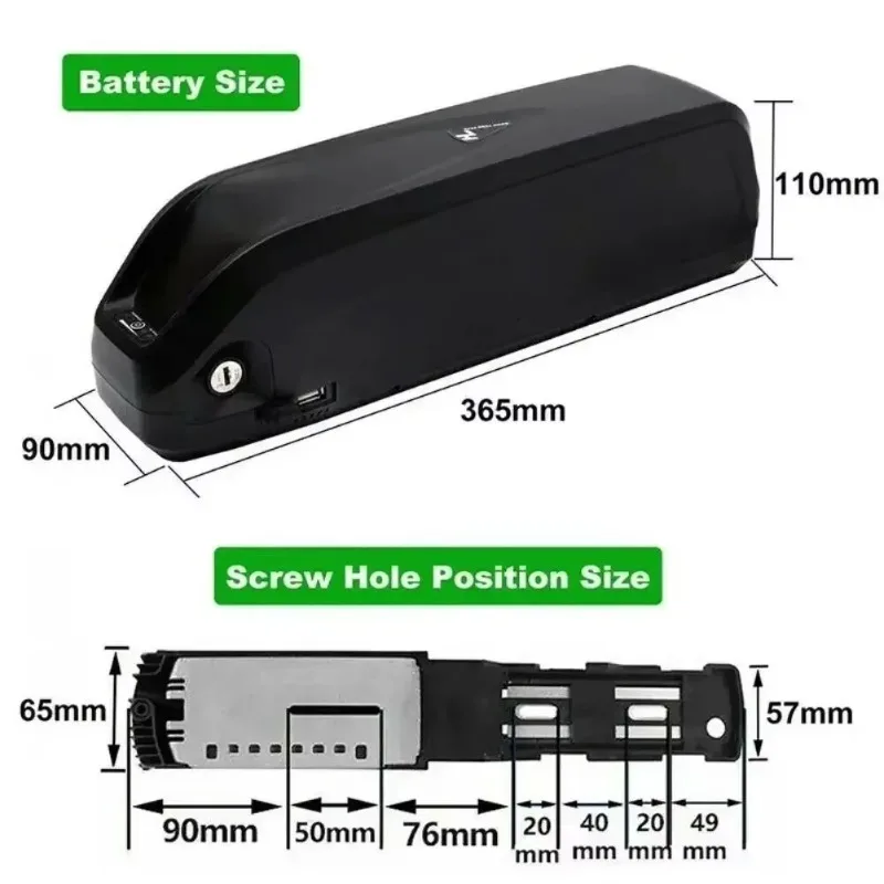 36V 10Ah 18650 High-quality Lithium Battery for Bafang BBS02 BBS03 BBSHD Motor Hailong Battery 36V Electric Bicycle Batteries