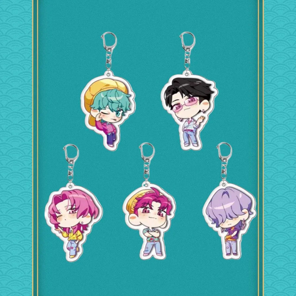 

Kpop Demon Hunters Acrylic Keychain Huntrix Saja Boys Keychains for Accessories Jewelry Jinu Abby Mystery Romance Baby Pendant
