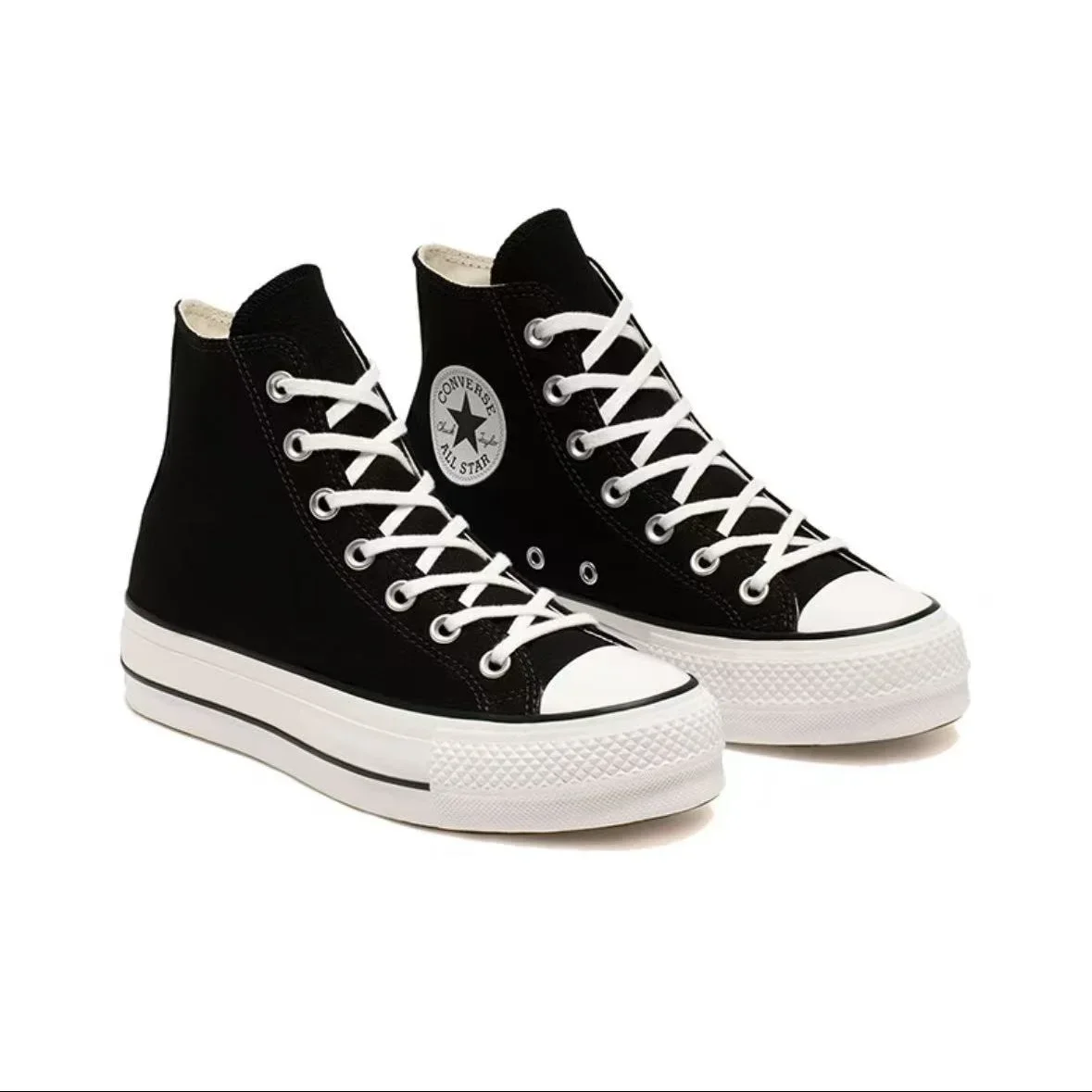 Converse Chuck Taylor All Star Platform Clean Men and Women Skateboarding Shoes Outdoor Lightweight Canvas Shoes Vintage Sneaker