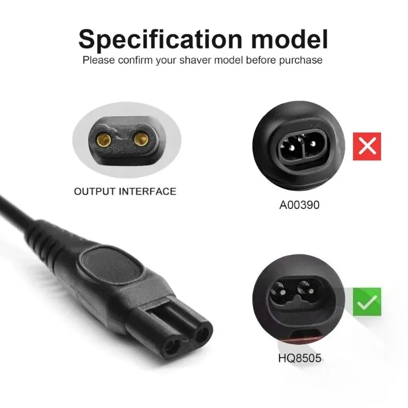 شاحن ماكينة حلاقة 15 فولت لسلسلة فيليبس HQ8505/7000 5000 3500 MG3750 MG5750 MG7750 شاحن سلك محول الطاقة لماكينة الحلاقة الكهربائية