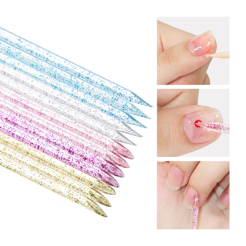 عصا أظافر يمكن التخلص منها بوشير الجلد ، مانيكير وعصي العناية بالأظافر ، تنظيف الأظافر ، بكميات كبيرة ، 50 أو 50 أو