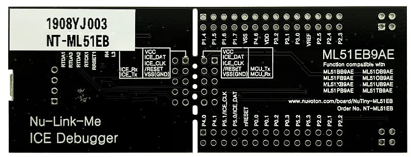 Nuvoton new tang 8051 single chip microcomputer NuTiny-ML51EB development board