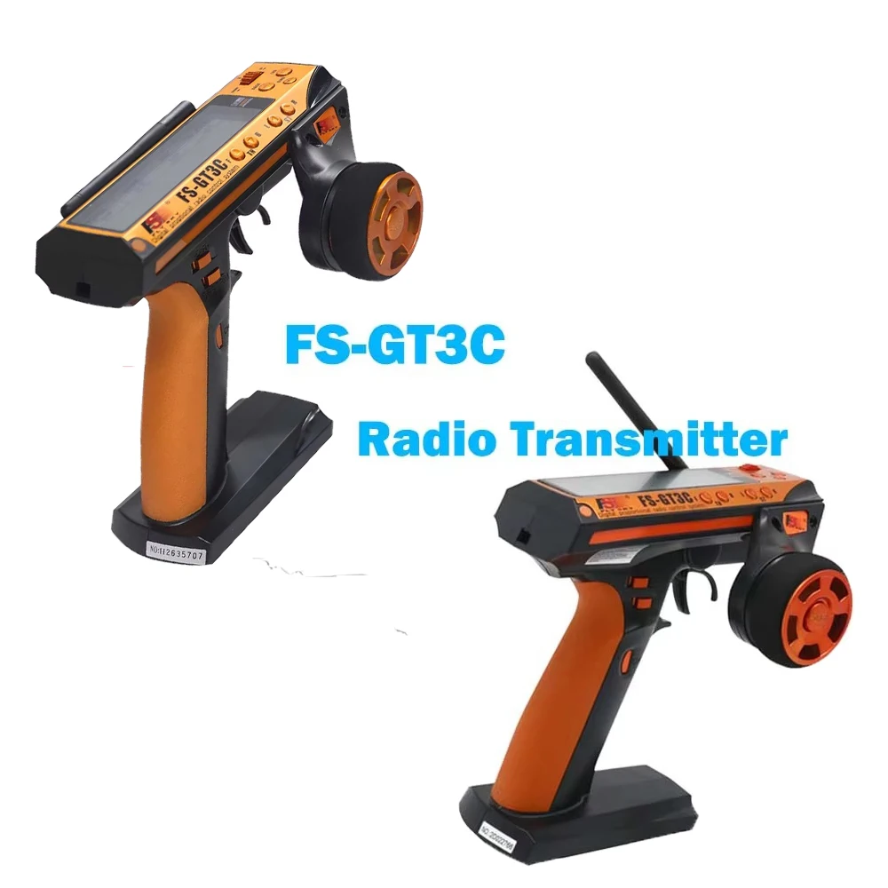 FLYSKY FS-GT3C GT3C RC جهاز إرسال راديو السيارة المدمج في البطارية مع جهاز استقبال GR3E #4