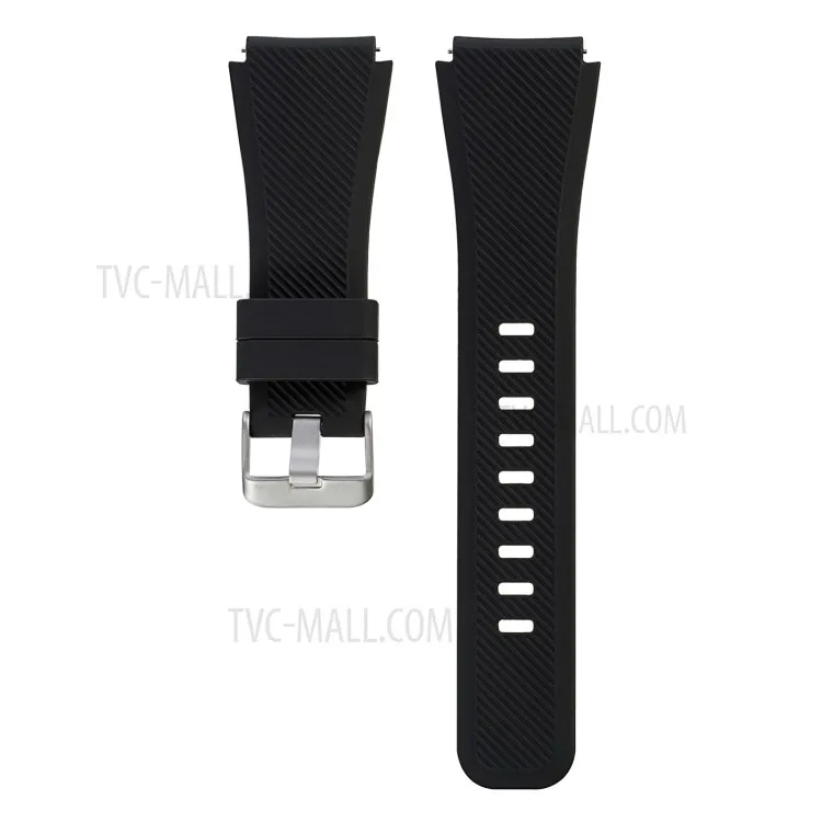

22mm Soft Sports Silicone Watch Strap, Length: 19cm for Samsung Gear S3 Frontier - Black