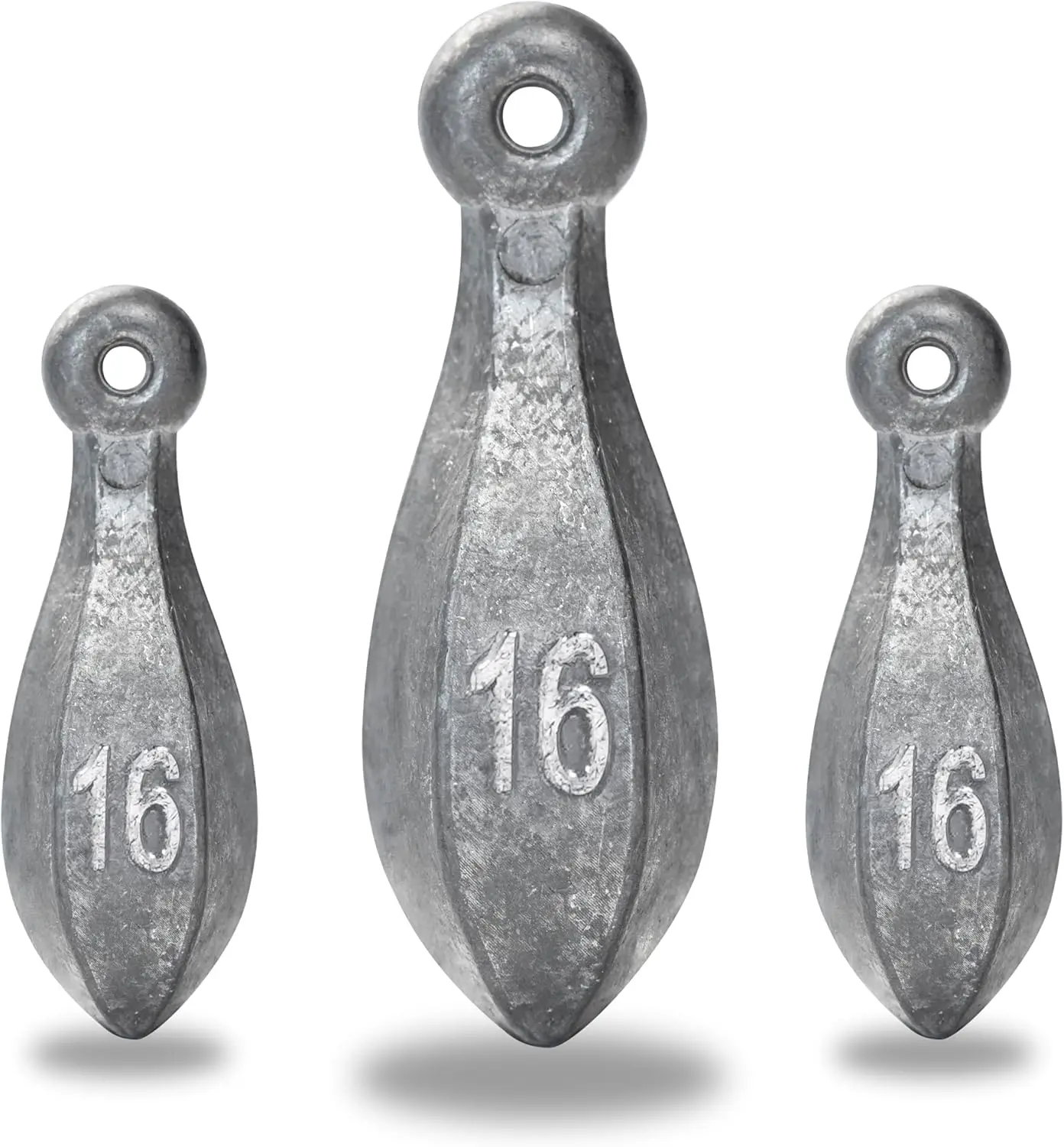 

Bank Sinker 1-32oz Fishing Weights Saltwater Lead Teardrop Shape Hexagonal Design for Bottom Fishing