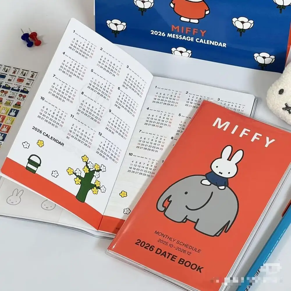 ميفي 2026 جدول كتاب لطيف دفتر المحمولة تسجيل الدخول وختم كتاب كتيب دفتر صغير #2