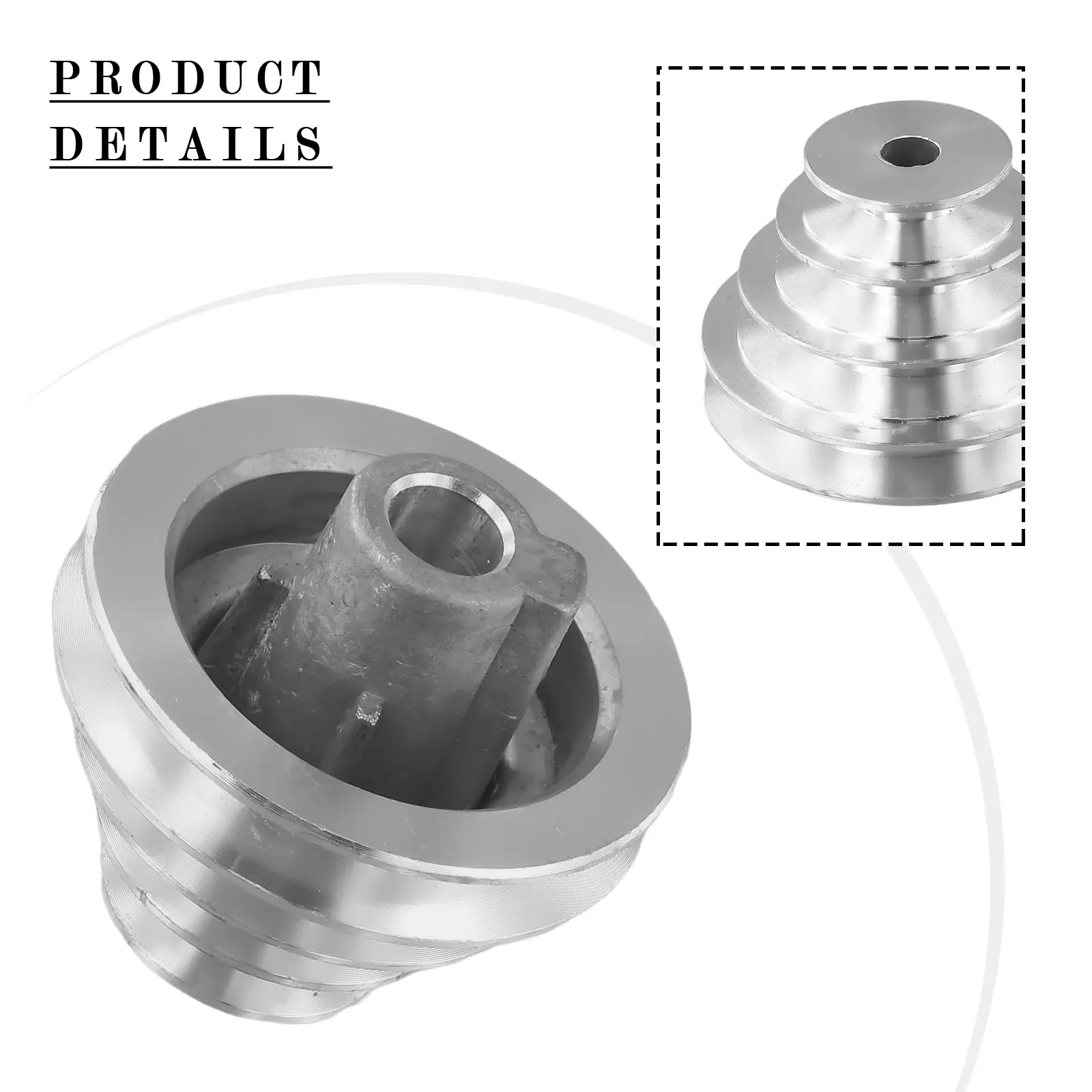 Aluminum Pagoda Pulley Wheel Transmission For Z4116 Benchtop Drill Press A Type V Belt Motor Shaft Drive Tool 14mm 18mm 21mm