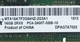 

Для ноутбука 16G 2RX8 PC4-2400T-SBB-10 MTA16ATF2G64HZ-2G3A1