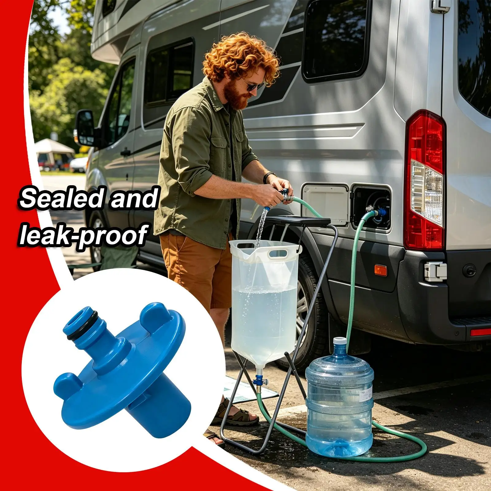 RV Water Fill Inlet Leak-Proof Freshwater Fill Tank Pipe Fittings RV Water Inlet Connector For Camping City Hookup Outdoor