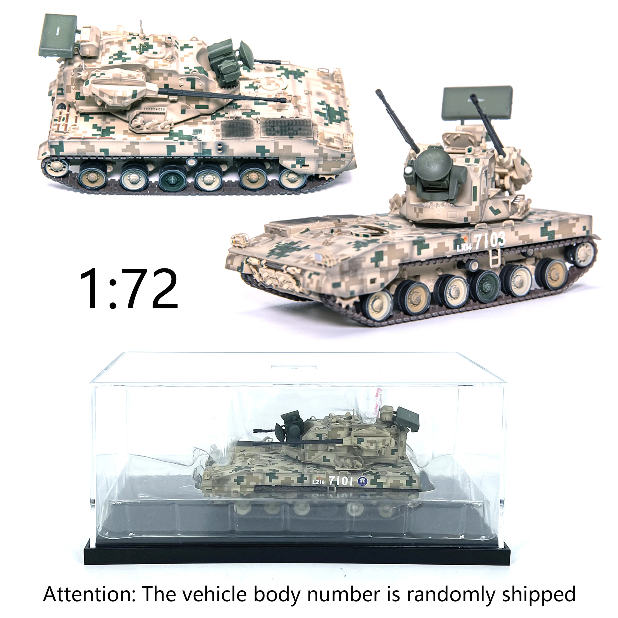 Arme de défense aérienne PGZ-09 de Chine, modèle de véhicule blindé, camleges numériques du désert, Solomon, modèle militaire fini, 1/72