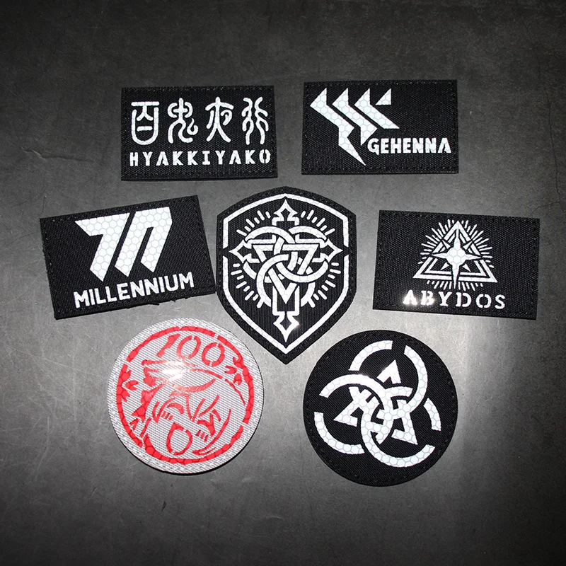 Anime Tactical Badge Granblue Archives Reflective Patch 100 Points Armband Millennium GEHENNA ABYDOS HYAKKIYAKO for Backpack