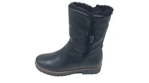 Boots/ankle boots/snow/woman/leather/textile lining zipper closure non-slip rubber sole lined with synthetic hair product made in Spain free delivery in 24/48 hours free return and change