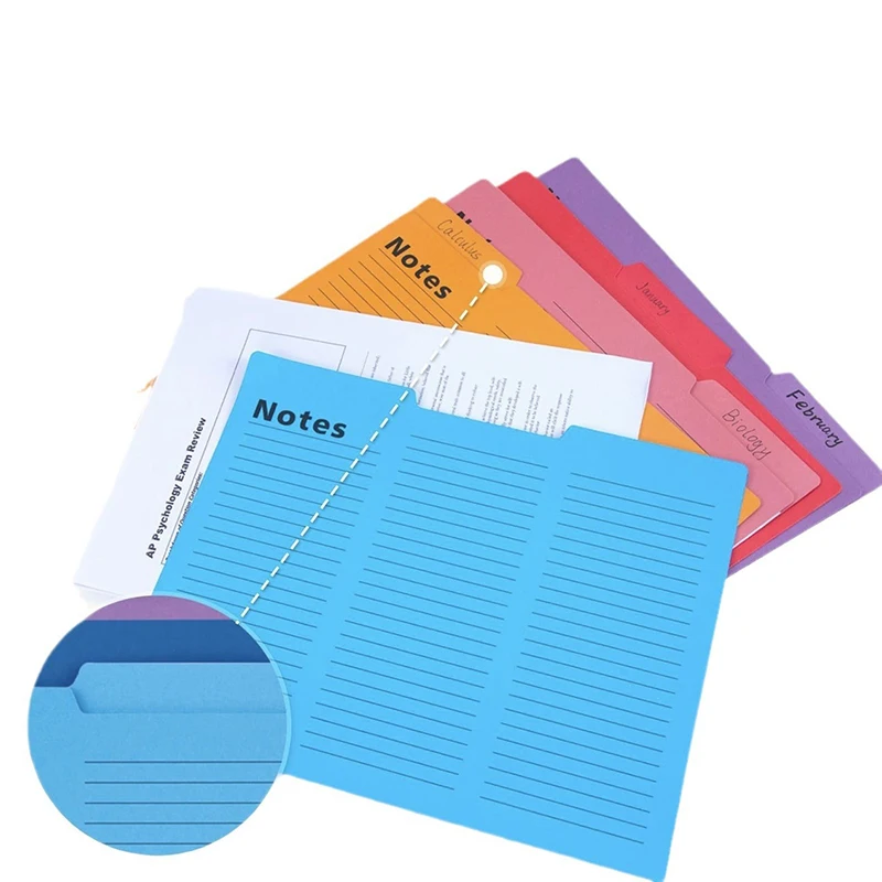 Color Folder 16pcs Office Data Sorting Book A4 Paper Folder