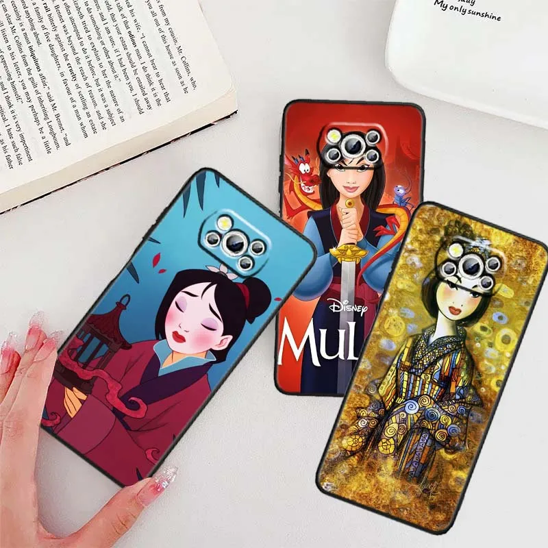 

Disney Mulan Anime For Xiaomi Mi Poco F3 F4 F5 F6 X3 X4 X5 X6 X7 M3 M4 M5s M5 M6 GT Pro 5G Black Cover Phone Case