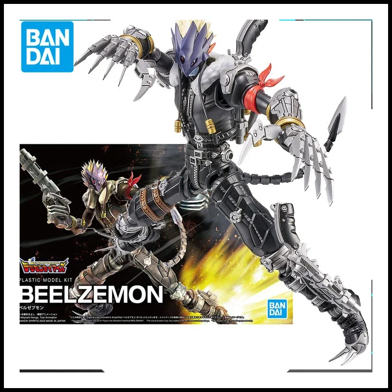 Bandai Figure-rise Standard Amplified Beelzemon Digimon Anime Figures 17cm FR Beelzebumon Assembly Model Kit Child Toys For